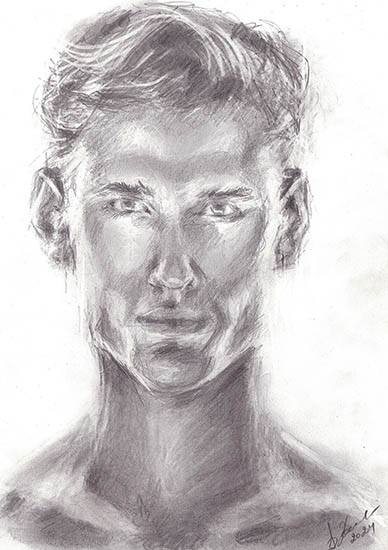 Мужской портрет #1Карандаш/уголь. 2024